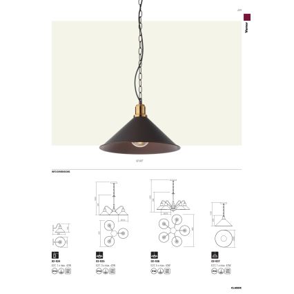 Redo 02-935 - Полилей на въже VERNER 3xE27/42W/230V