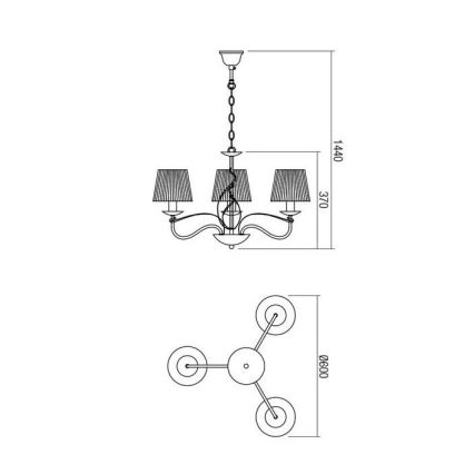 Redo 02-951 - Пендел VIRTUU 3xE14/28W/230V
