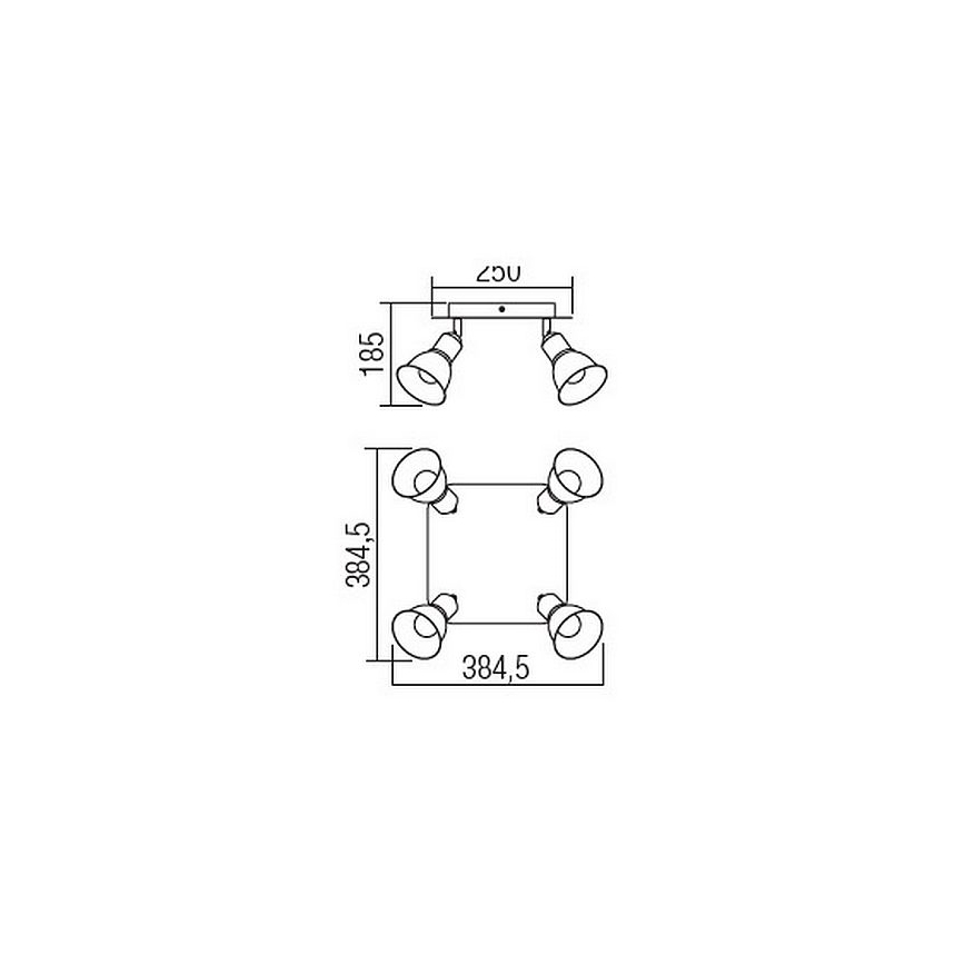 Redo 04-466 - Спот OLAF 4xE14/12W/230V