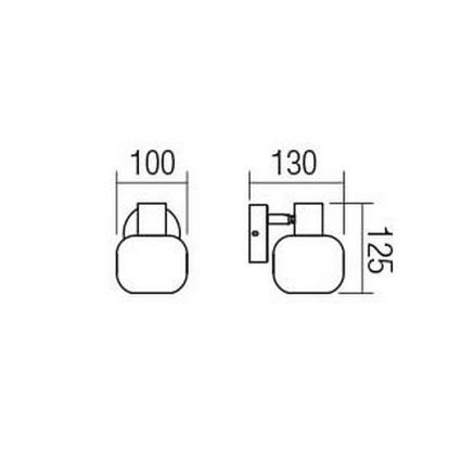 Redo 04-483 - Стенна Точково осветително тяло AMBER 1xE14/28W/230V