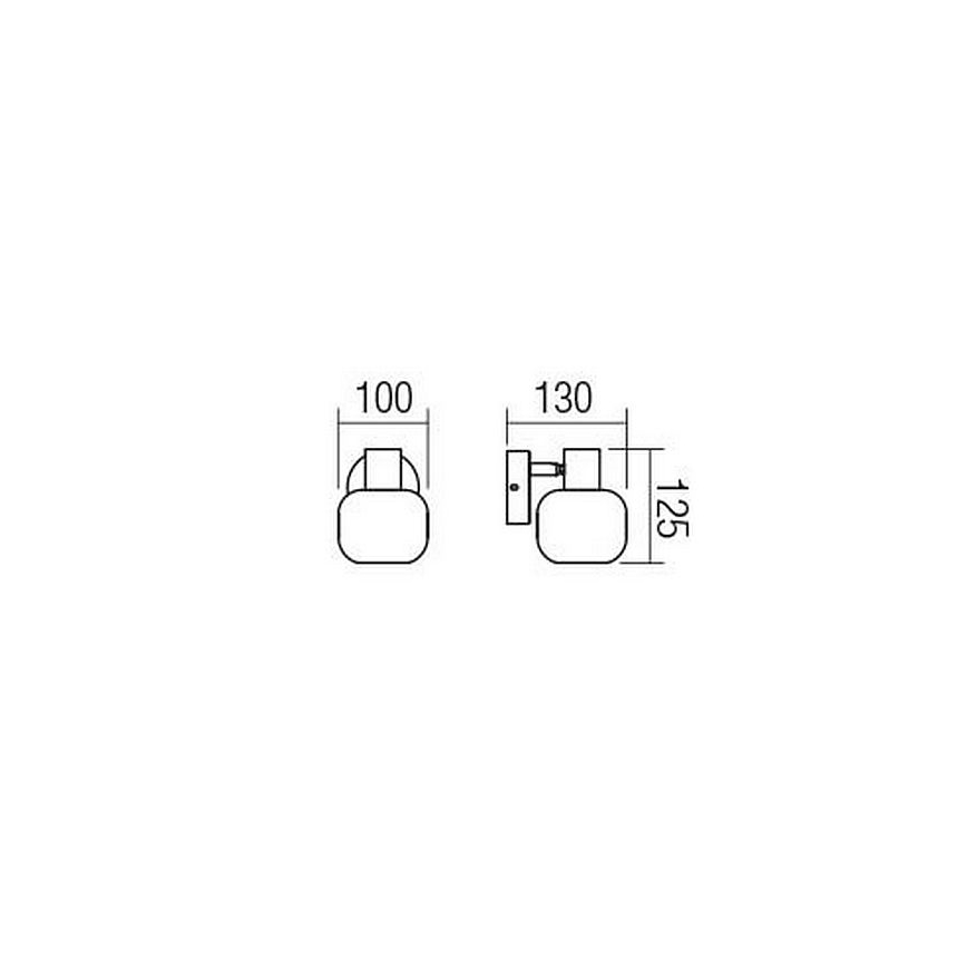 Redo 04-483 - Стенна Точково осветително тяло AMBER 1xE14/28W/230V