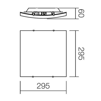 Redo 05-812 - Таванно осветително тяло SHAKE 1xE27/42W/230V 29,5x29,5 см бяло