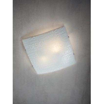 Redo 05-818 - Потолъчно осветително тяло NOTES 2xE27/42W/230V 39x39 cm бяло