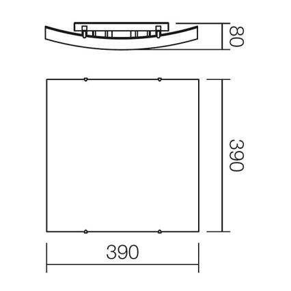 Redo 05-818 - Потолъчно осветително тяло NOTES 2xE27/42W/230V 39x39 cm бяло