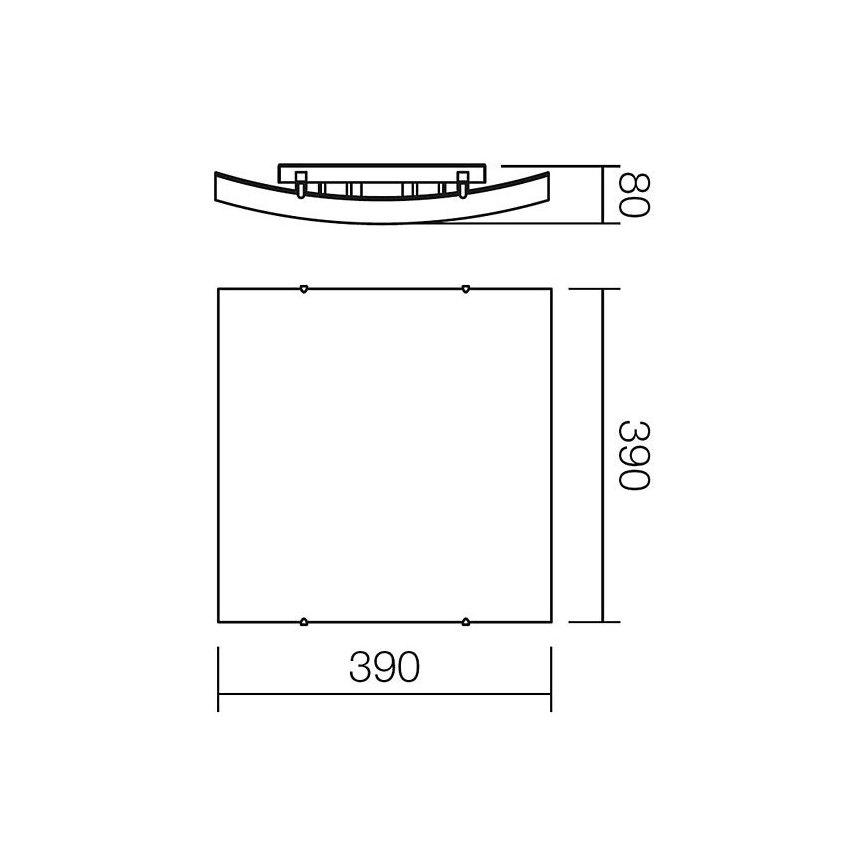 Redo 05-818 - Потолъчно осветително тяло NOTES 2xE27/42W/230V 39x39 cm бяло