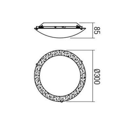 Redo 05-865 - LED Плафониера ARTEMIS LED/12W/230V Ø 30 см сребрист