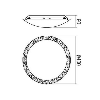 Redo 05-867 - LED Плафониера ARTEMIS LED/18W/230V Ø 40 см сребрист