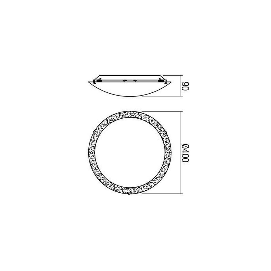 Redo 05-867 - LED Плафониера ARTEMIS LED/18W/230V Ø 40 см сребрист