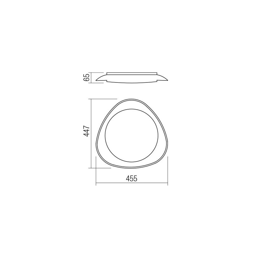 Redo 05-922 - LED Плафониера VERENA LED/24W/230V антрацит