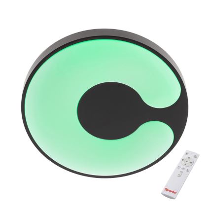 Redo 05-927 - LED RGBW димируемо таванно осветително тяло BIGSI LED/48W/230V 3000-6500K Ø 50 cm черно + дистанционно управление