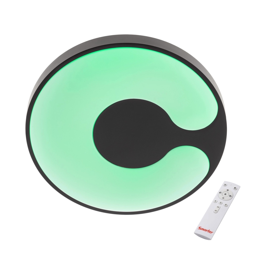 Redo 05-927 - LED RGBW димируемо таванно осветително тяло BIGSI LED/48W/230V 3000-6500K Ø 50 cm черно + дистанционно управление