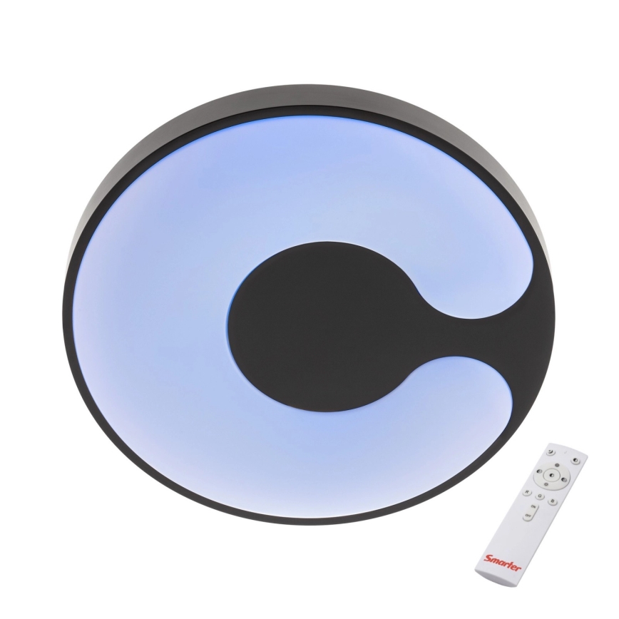 Redo 05-927 - LED RGBW димируемо таванно осветително тяло BIGSI LED/48W/230V 3000-6500K Ø 50 cm черно + дистанционно управление