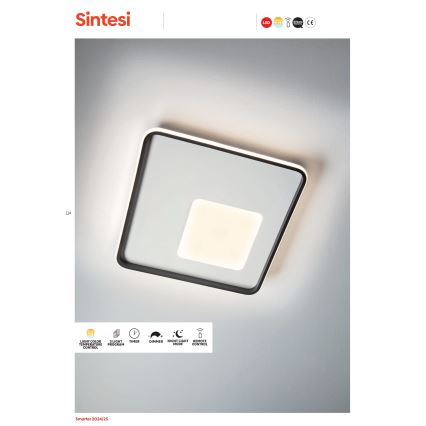 Redo 05-961 - LED Димируем плафон SINTESI LED/53W/230V 45x45 см 3000-6000K + дистанционно управление