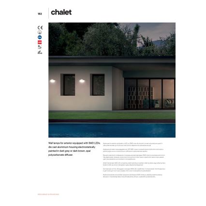 Redo 90001 - LED Екстериорна Стенна лампа CHALET 1xLED/8W/230V IP54