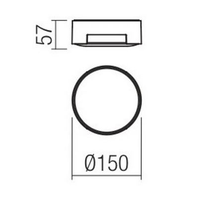 Redo 90004 - Екстериорна LED лампа за таван SKOR LED/12W/230V Ø 15 см IP54 кафяв