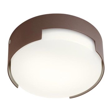 Redo 90004 - Екстериорна LED лампа за таван SKOR LED/12W/230V Ø 15 см IP54 кафяв