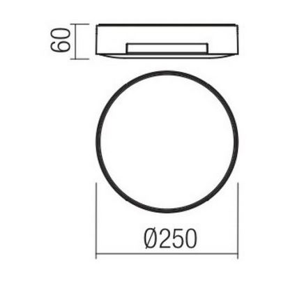 Redo 90006 - Екстериорна LED лампа за таван SKOR LED/16W/230V Ø 25 см IP54 кафяв
