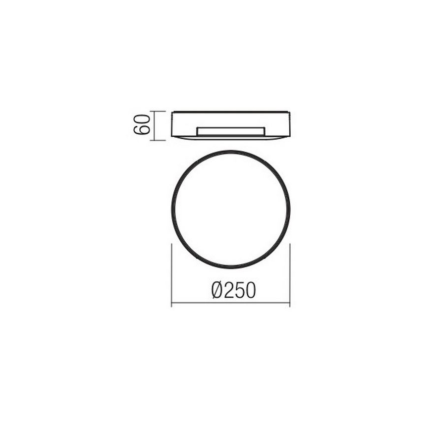 Redo 90006 - Екстериорна LED лампа за таван SKOR LED/16W/230V Ø 25 см IP54 кафяв