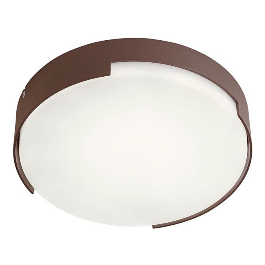 Redo 90006 - Екстериорна LED лампа за таван SKOR LED/16W/230V Ø 25 см IP54 кафяв