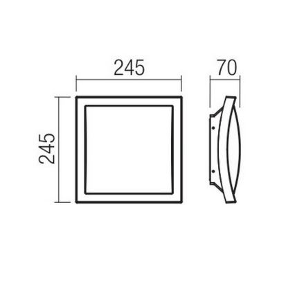 Redo 90008 - Екстериорна LED лампа за таван TALLIN LED/21W/230V 24,5x24,5 см IP54 кафяв