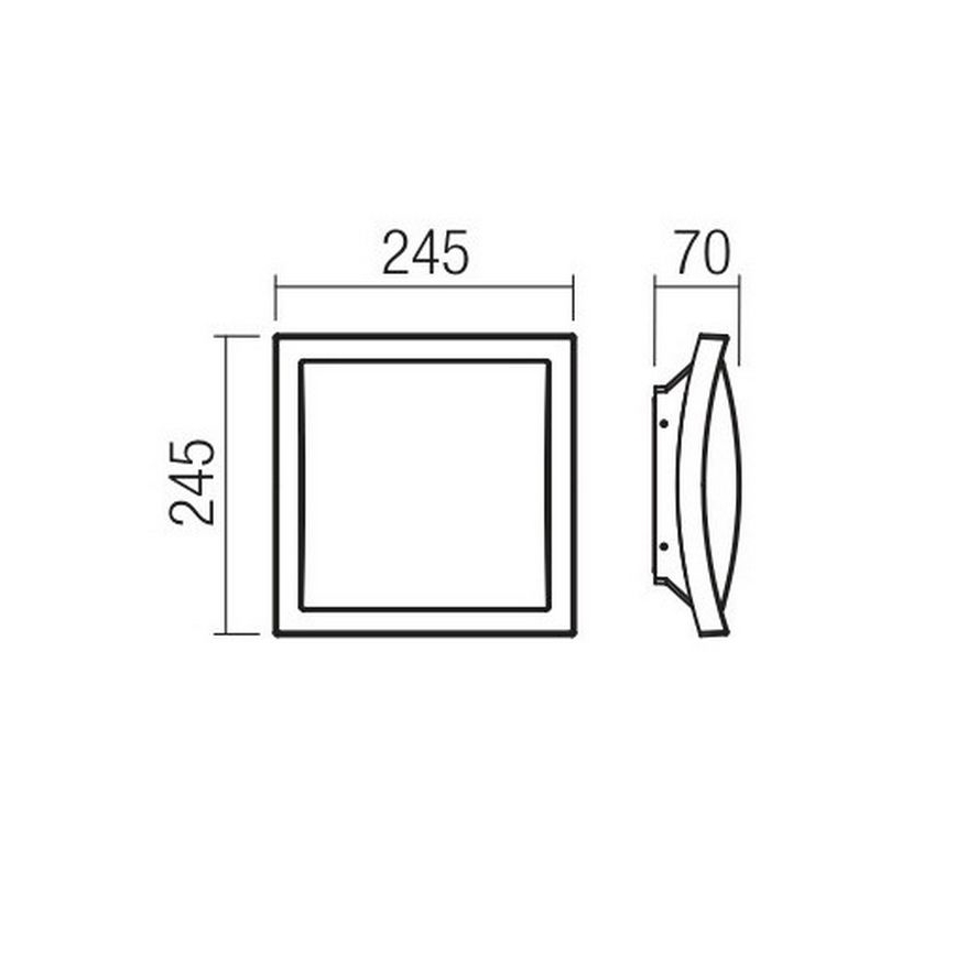 Redo 90008 - Екстериорна LED лампа за таван TALLIN LED/21W/230V 24,5x24,5 см IP54 кафяв