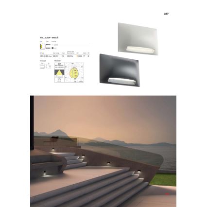 Redo 90009 - LED външно ориентиращо осветително тяло TAMPA LED/11W/230V IP54 бяло