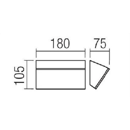 Redo 90015 - Външна LED лампа за стена TOKYO LED/12W/230V IP54