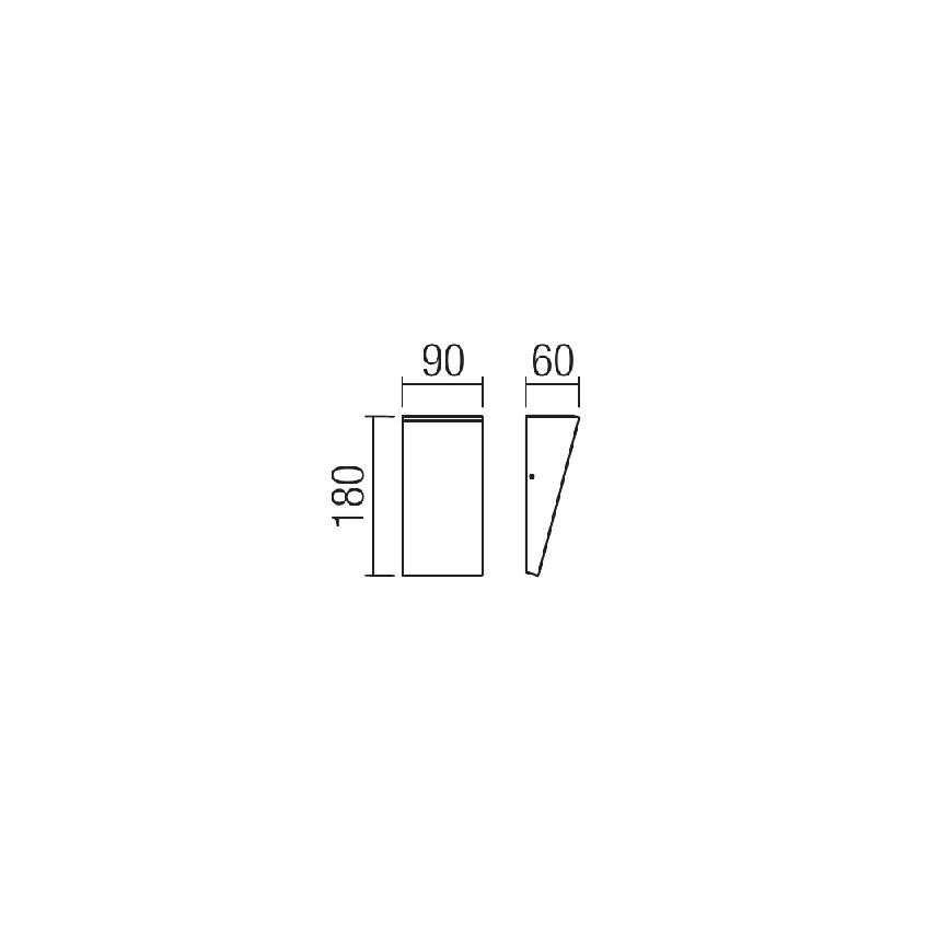 Redo 90019 - LED Екстериорен аплик TOKYO LED/12W/230V 3000K IP54 сив