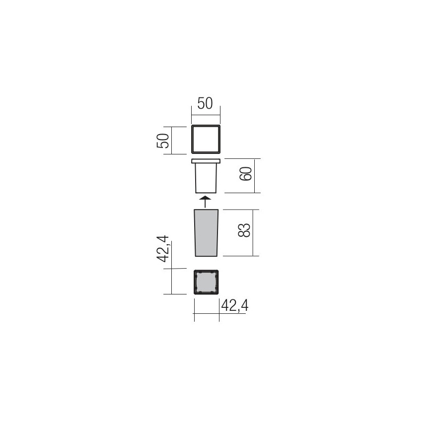 Redo 90040 - LED Екстериорна лампа за вграждане INCAS LED/2,3W/230V IP65
