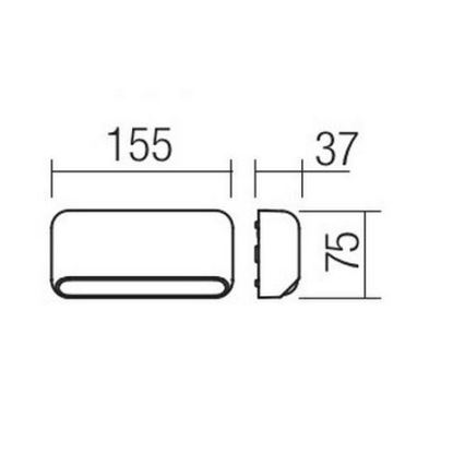 Redo 90070 - Външна LED лампа за стена SAPO 1xLED/3W/230V IP65