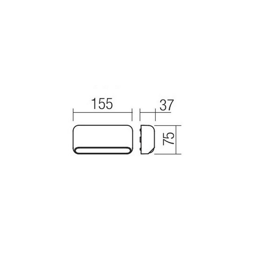 Redo 90070 - Външна LED лампа за стена SAPO 1xLED/3W/230V IP65