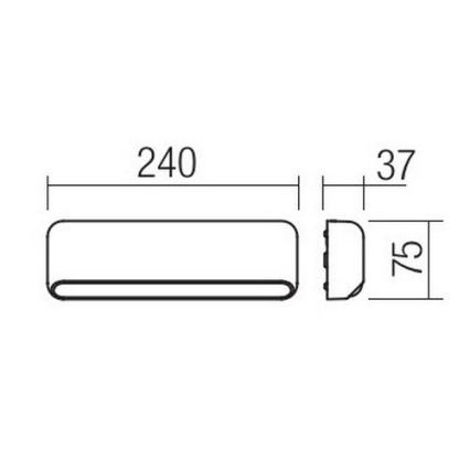 Redo 90072 - LED външно стенно осветително тяло SAPO LED/5W/230V IP65