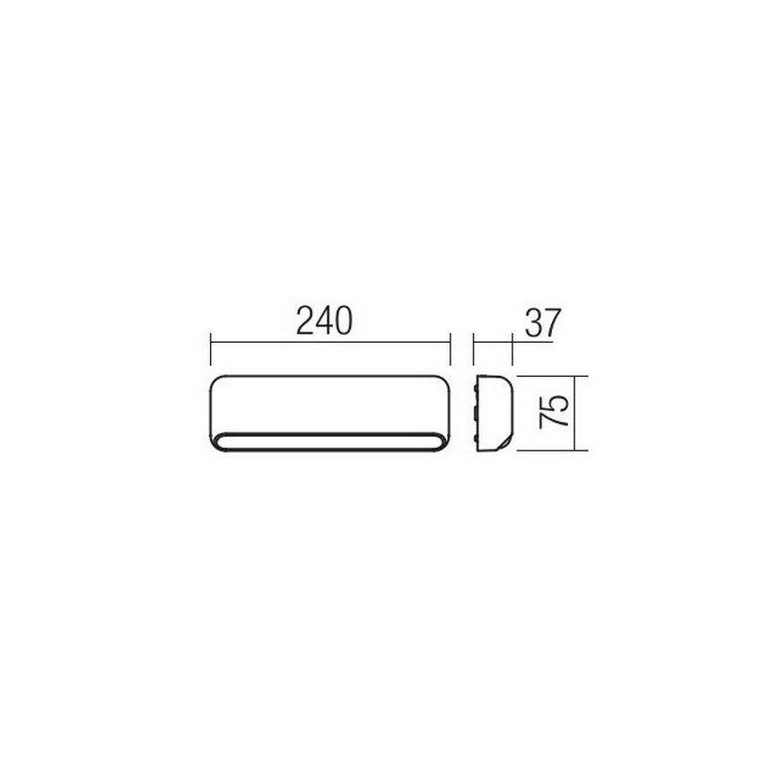 Redo 90072 - LED външно стенно осветително тяло SAPO LED/5W/230V IP65