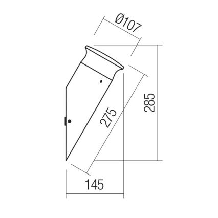 Redo 90073 - LED Екстериорен аплик ALGON LED/9W/230V IP65 черен