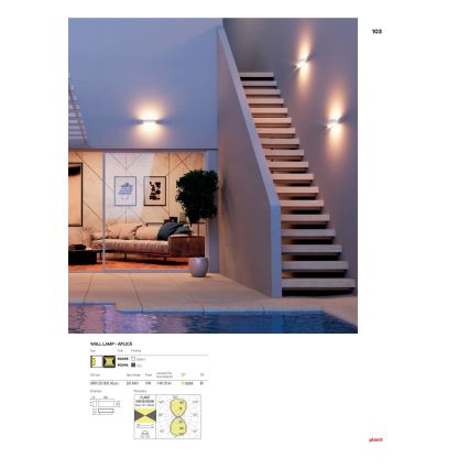 Redo 90095 - LED външно стенно осветително тяло PLANIT LED/10W/230V 3000K IP54 бяло