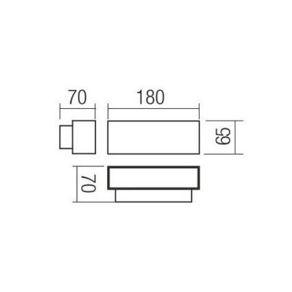 Redo 90096 - Външно стенно LED осветително тяло PLANIT LED/10W/230V 3000K IP54 антрацит
