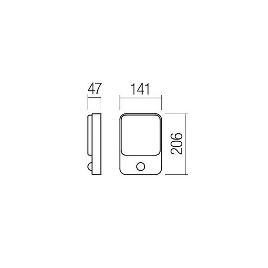 Redo 90132 - LED външна стенна лампа с датчик за движение и за здрач COLIN LED/9W/230V 4000K IP54 бяла