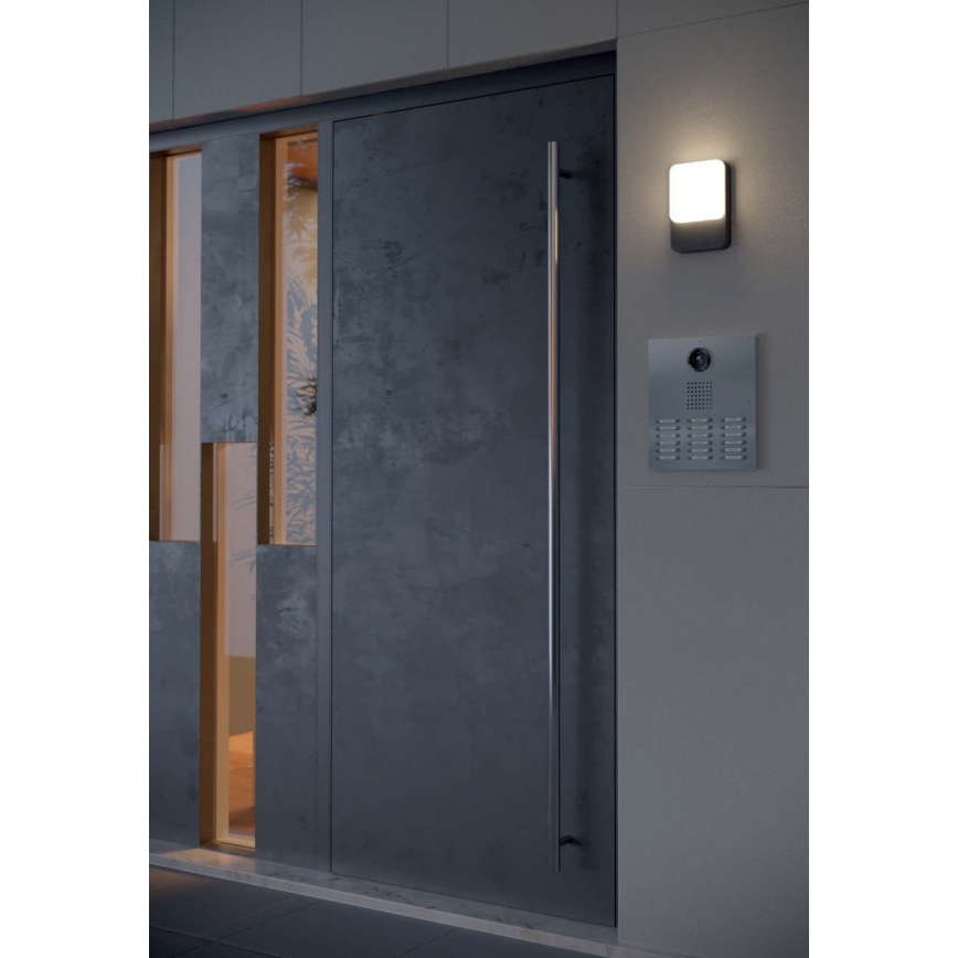 Redo 90133 - LED външно стенно осветително тяло със сензор за движение и сумрак COLIN LED/9W/230V 3000K IP54 антрацит