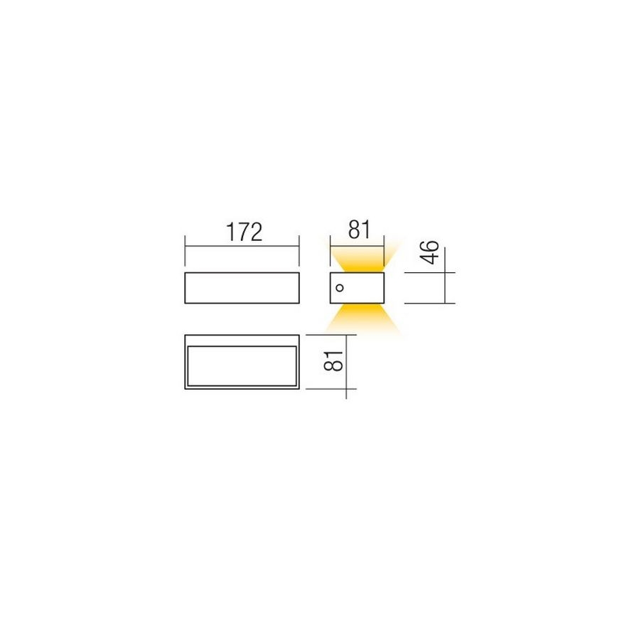 Redo 90153 - Външна LED лампа за стена LAMPRIS 1xLED/9W/230V IP65