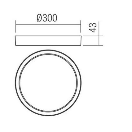 Redo 90156 - Екстериорна LED лампа за таван PONZA LED/18W/230V Ø 30 см IP65