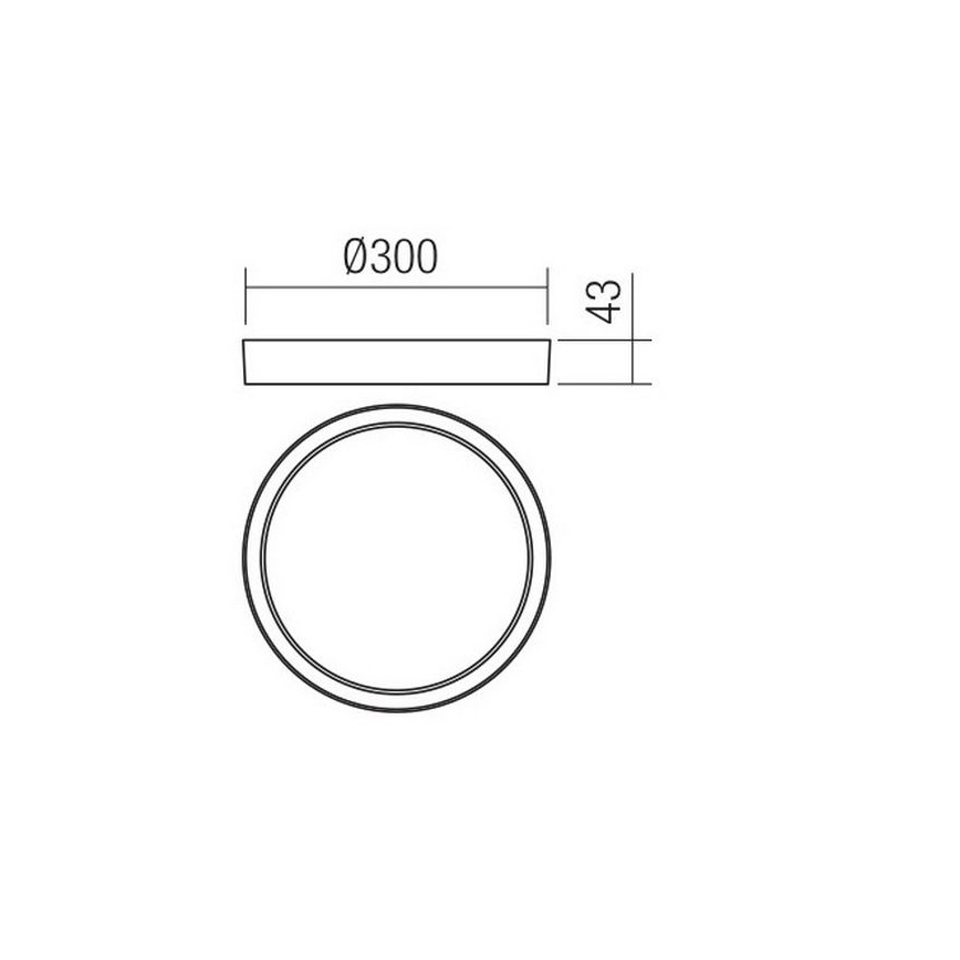 Redo 90156 - Екстериорна LED лампа за таван PONZA LED/18W/230V Ø 30 см IP65