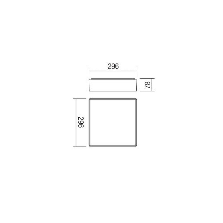 Redo 90158 - Екстериорна LED лампа за таван MARINA LED/16W/230V 29,6x29,6 см IP65 антрацит