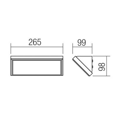 Redo 90159 - Външна LED лампа за стена MAKO 1xLED/12W/230V IP65