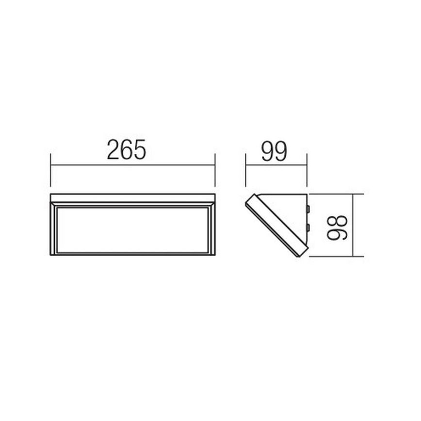 Redo 90159 - Външна LED лампа за стена MAKO 1xLED/12W/230V IP65