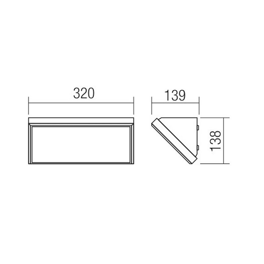 Redo 90160 - Външна LED лампа за стена MAKO 1xLED/21W/230V IP65