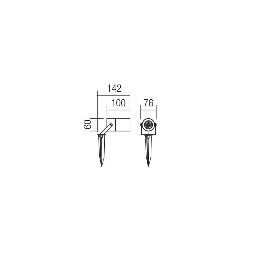 Redo 90183 - Екстериорна лампа PIT 1xGU10/35W/230V IP65