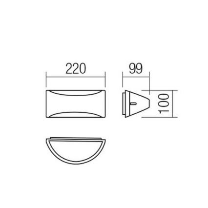 Redo 90191 - LED Екстериорен аплик SCUDO LED/10W/230V 3000K IP54 антрацит