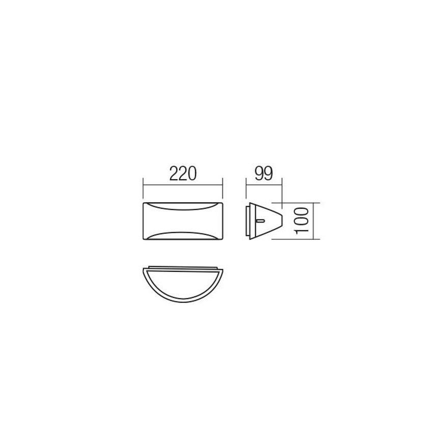 Redo 90191 - LED Екстериорен аплик SCUDO LED/10W/230V 3000K IP54 антрацит