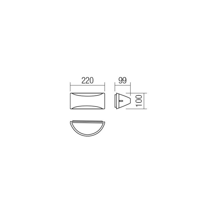 Redo 90192 - LED Екстериорен аплик SCUDO LED/10W/230V 3000K IP54 кафяв