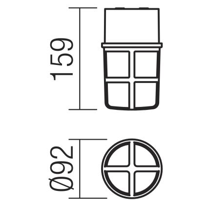 Redo 90194 - Екстериорен спот TRITON 1xE27/28W/230V IP54 мед